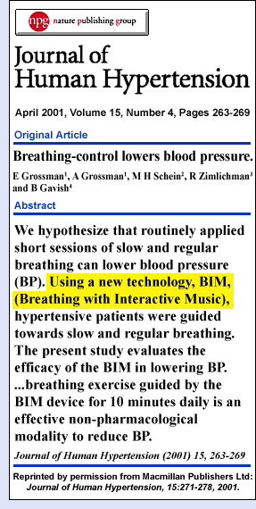 Article: breathing control lowers blood pressure